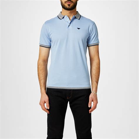 original emporio armani polo shirt blue|emporio armani tipped polo shirt.